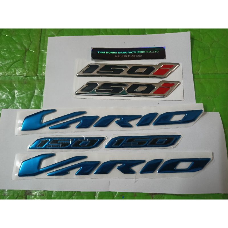 Bộ tem nổi Vario 150 đời mới màu xanh