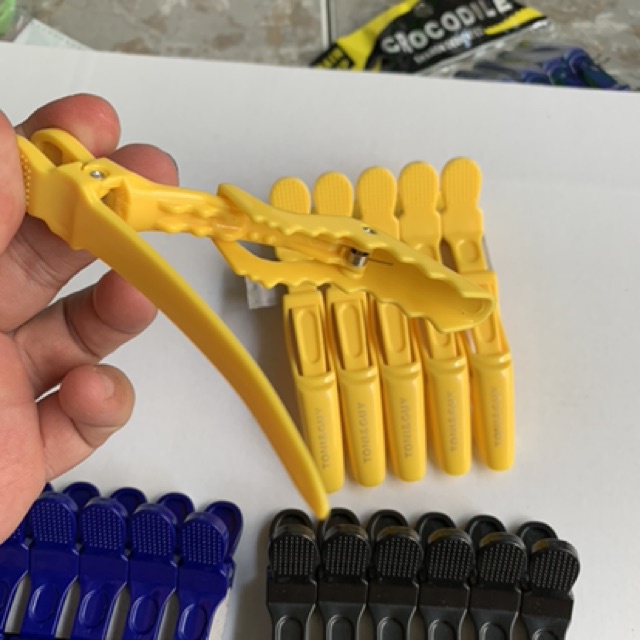 Kẹp chia tóc mỏ vịt cá sấu bộ 6 cái