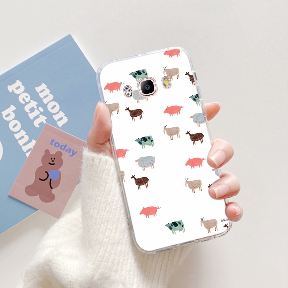 Ốp điện thoại TPU mềm in họa tiết bò sữa cho Samsung A5 A6 Plus A7 A8 A9 2017 2018 M10 M20 M30 M40 57A | BigBuy360 - bigbuy360.vn