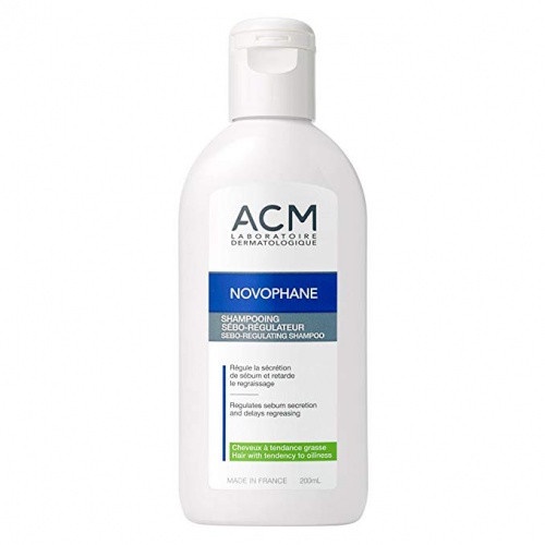 Dầu gội làm sạch da đầu, chăm sóc và ngăn ngừa rụng tóc cho da đầu nhờn ACM Novophane Sebo-Regulating Shampoo 200ml