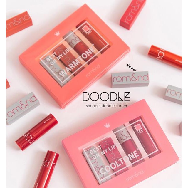 Set son lì Romand Best On My Lips Mini Kit phiên bản giới hạn 2019
