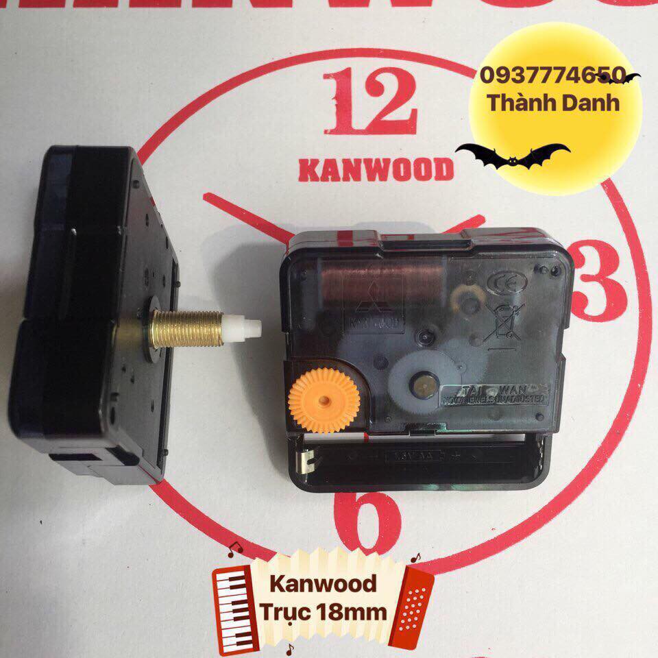 Máy đồng hồ treo tường kanwood kim trôi xịn trục 18mm - kim số 20