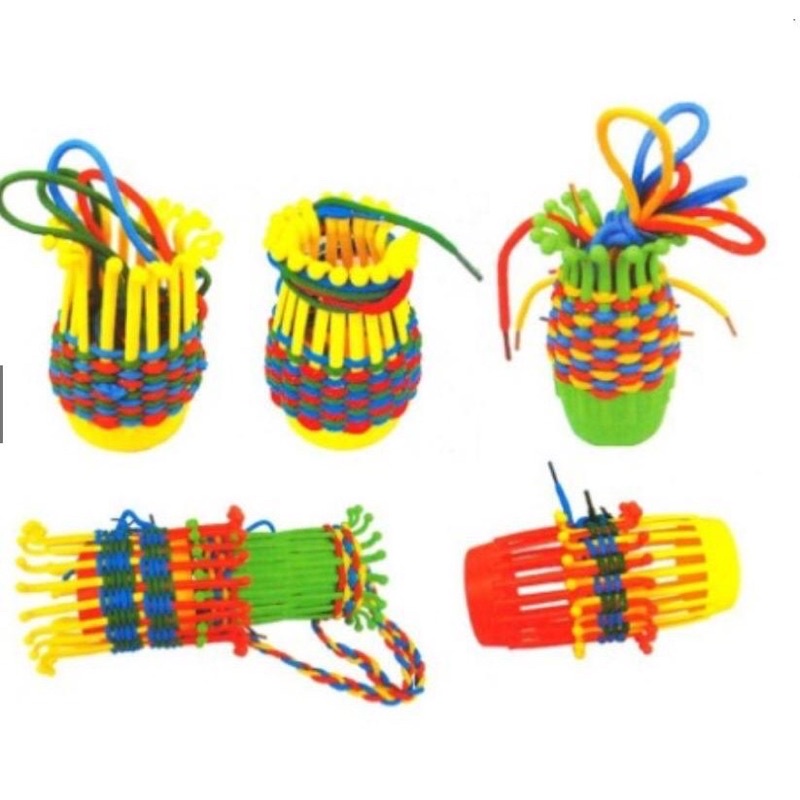 Bộ đồ chơi luồn dây đan giỏ giúp trẻ rèn luyện tập trung và sáng tạo