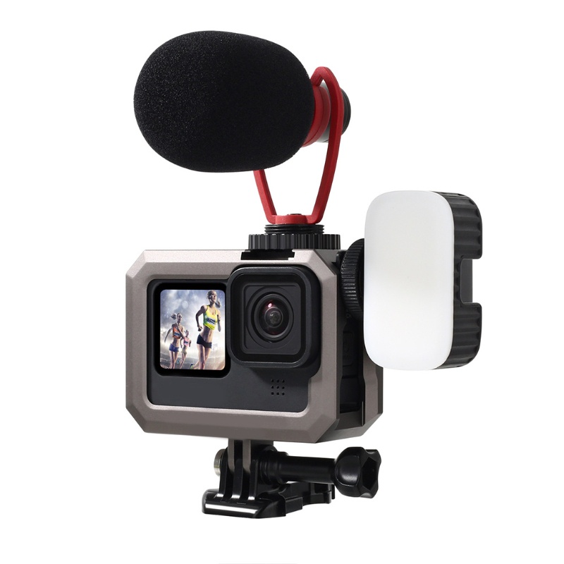 Khung Kim Loại Bảo Vệ Camera Hành Trình Gopro9 Có Thể Sạc Lại