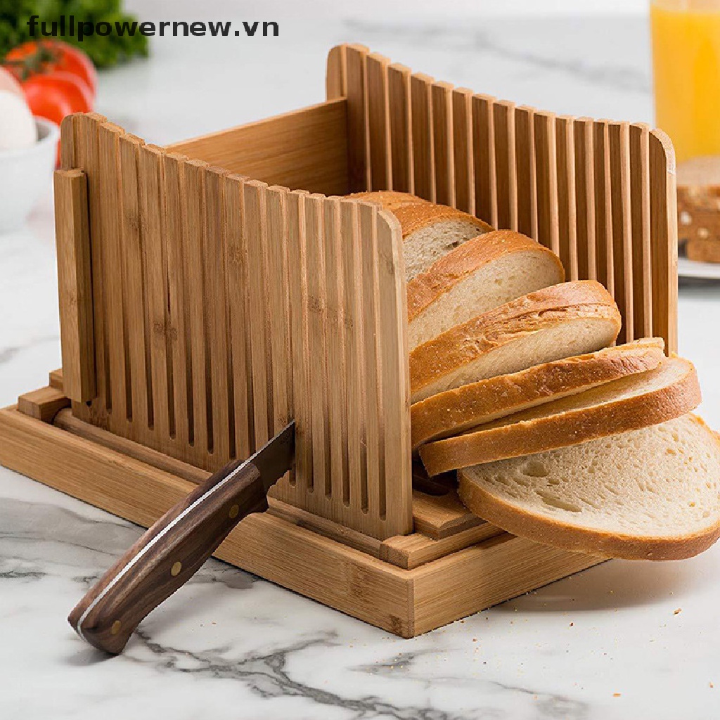 Dụng cụ cắt bánh mì bằng gỗ tre có thể gập lại