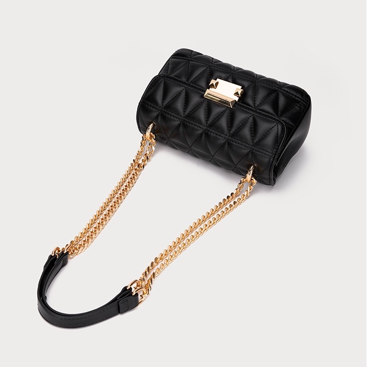 🌸Hàng Order🌸 Túi Xách Nữ CEEKAY Kẻ Lưới Nắp Bấm Vàng Quai Da Phối Xích Sang Chảnh Nữ Tính 🌸Hàng Quảng Châu