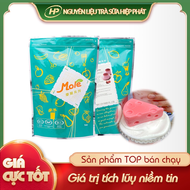 Bột Pudding Dâu MOLE Maulin 1Kg - [TIỆN LỢI] - SP000781 - Nguyên liệu trà sữa HIỆP PHÁT