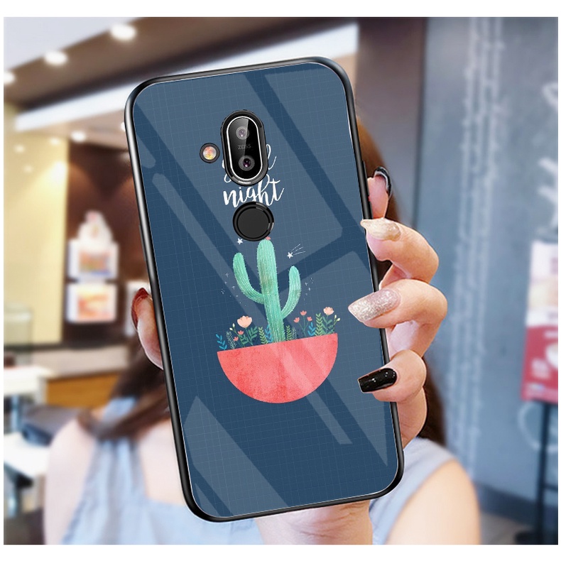 Ốp Lưng NOKIA 8.1 Ốp kính bóng cao cấp mới nhất