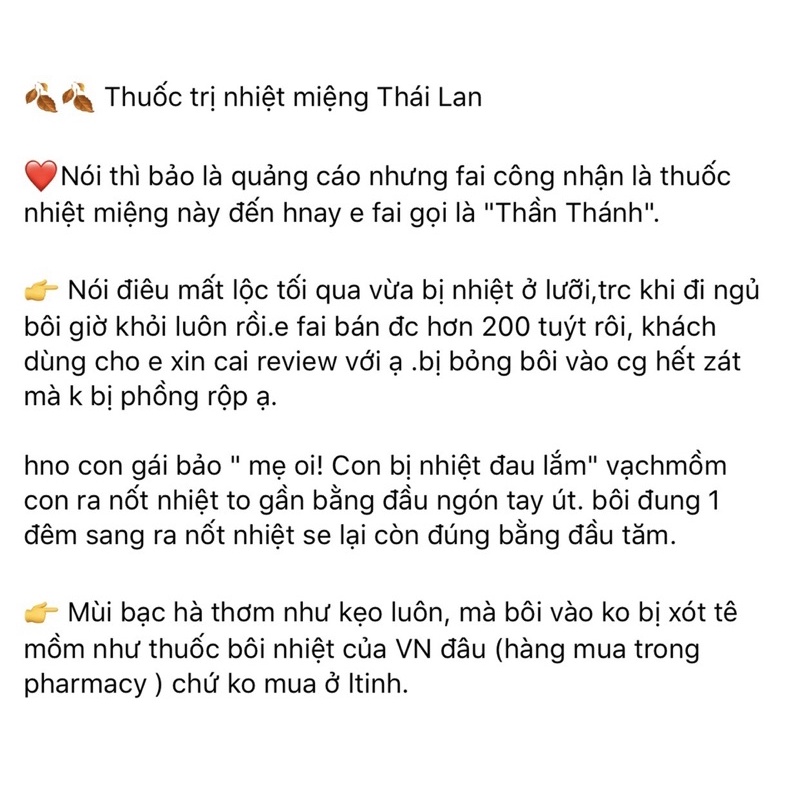 [CHỈ BÁN HÀNG THÁI] KEM NHIỆT MIỆNG THÁI LAN [SẴN][FREESHIP][BẢO HÀNH 1 THÁNG]