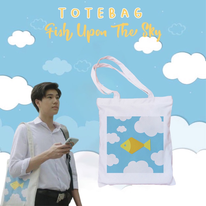 Fish upon Túi tote Mua Sắm Không Dây Kéo Thời Trang Hàn Quốc Cho Nữ