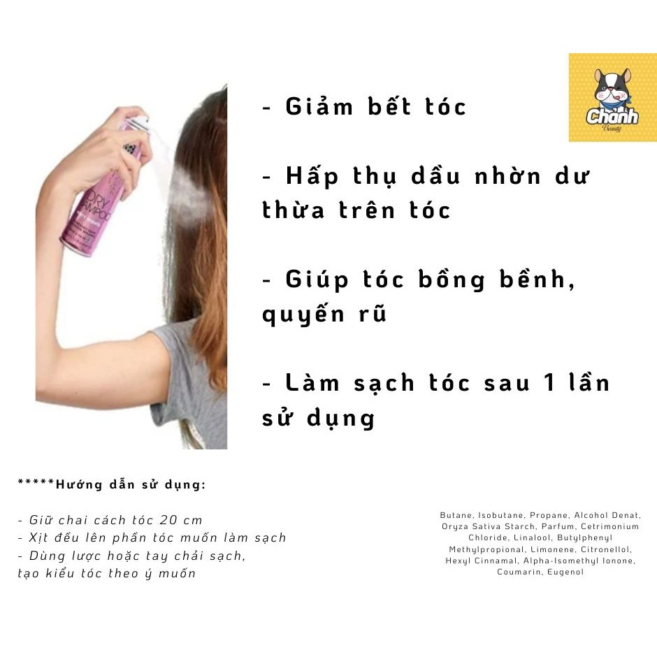 Xịt Tóc Khô Girlz Only Dry Shampoo 200ml