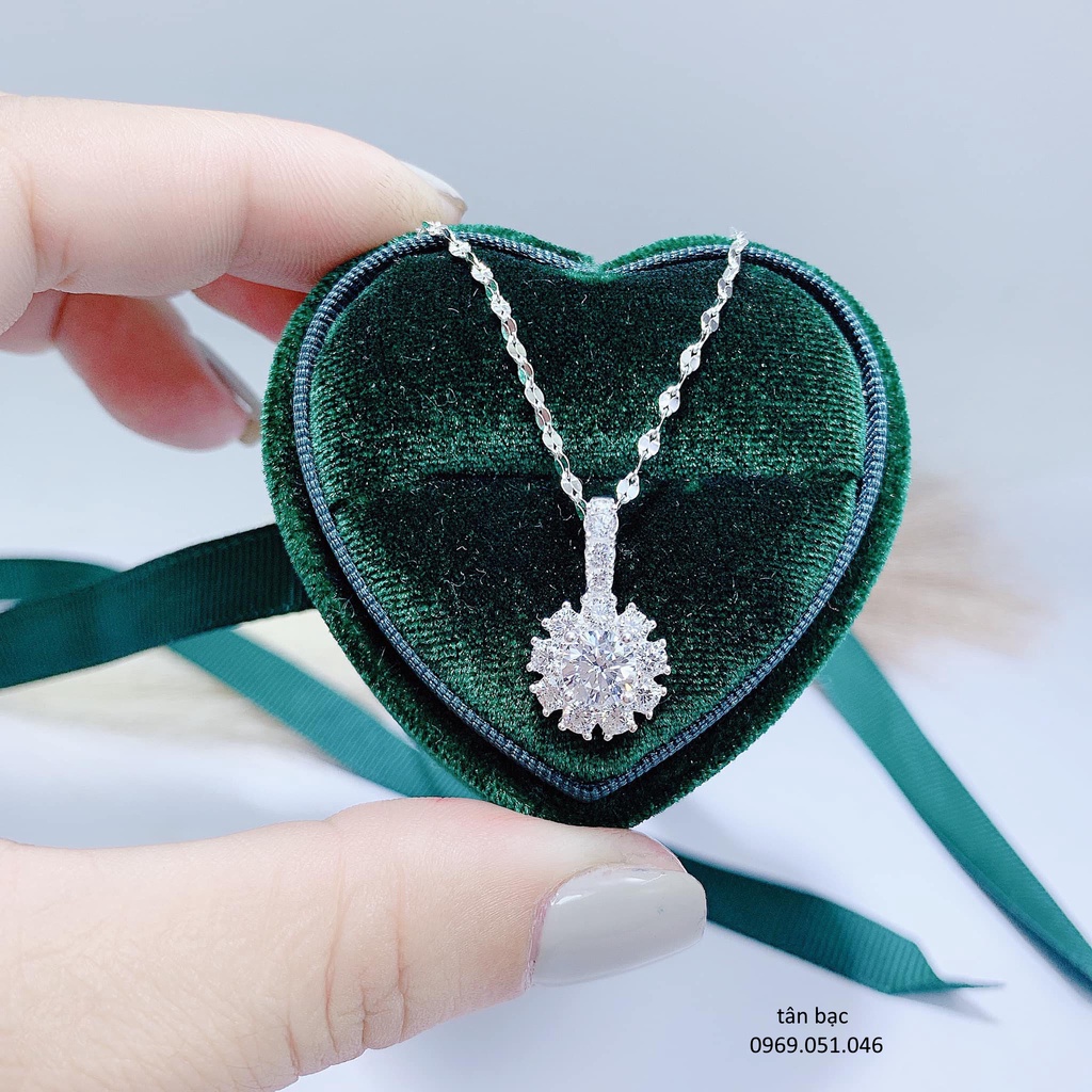 bộ bạc , dây chuyền và bông tai , bạc ta 925 đính đá sang chảnh
