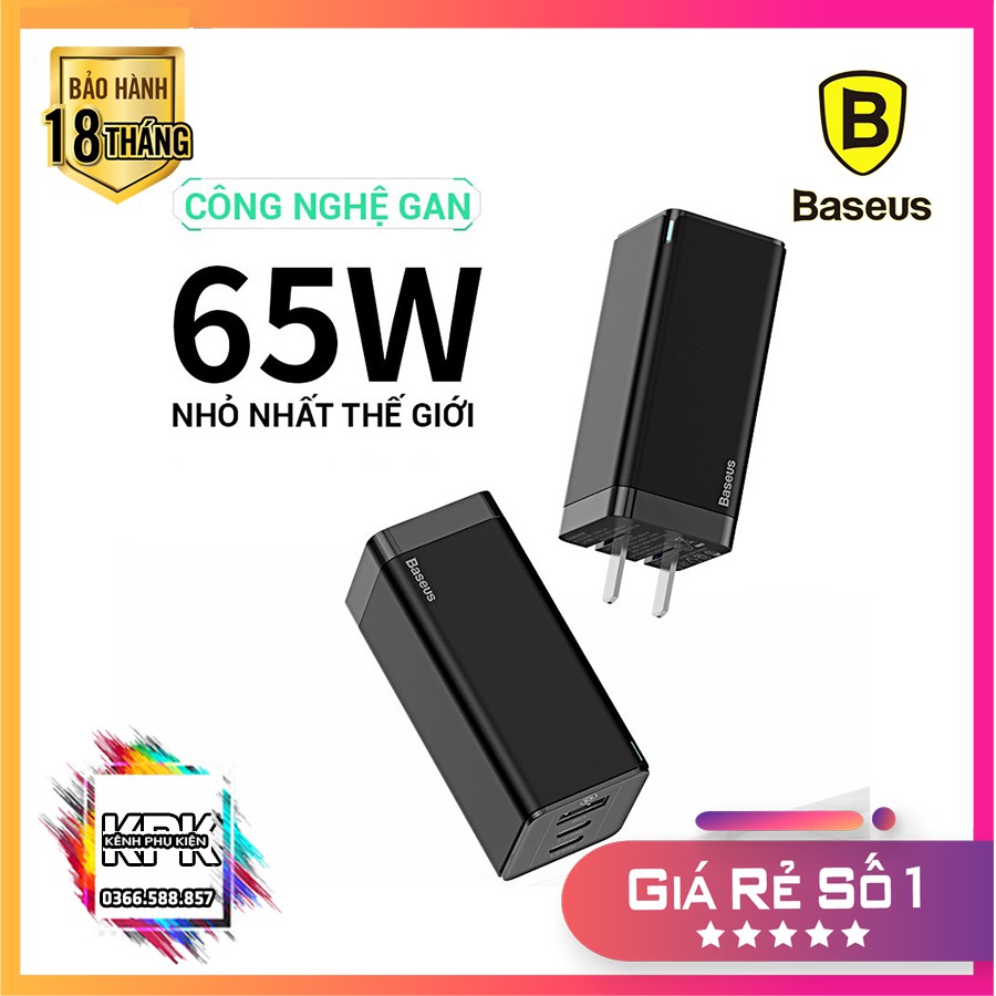 🌟🌟 Củ sạc công nghệ Gan, Gan2 Pro Baseus 45W và 65W , 120w siêu nhỏ, sạc Nhanh Quick Charge 4.0 3.0 AFC SCP USB PD