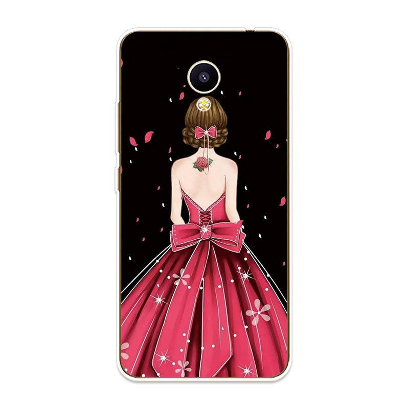 Meizu M5C M5S M6S M6T U10 U20 Soft TPU Silicone Phone Case Cover Girl Back View