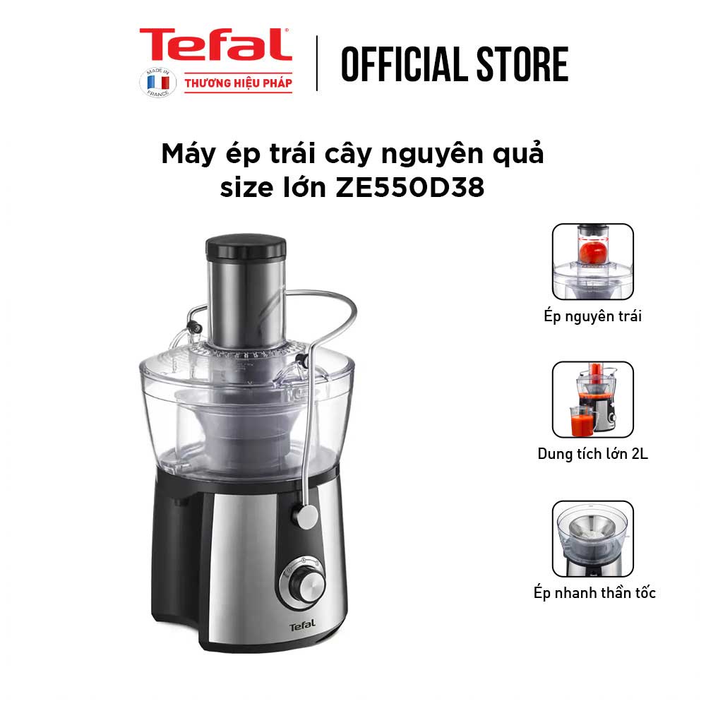 Máy ép trái cây Tefal ZE550D38 - Gian hàng chính hãng- BH 2 năm