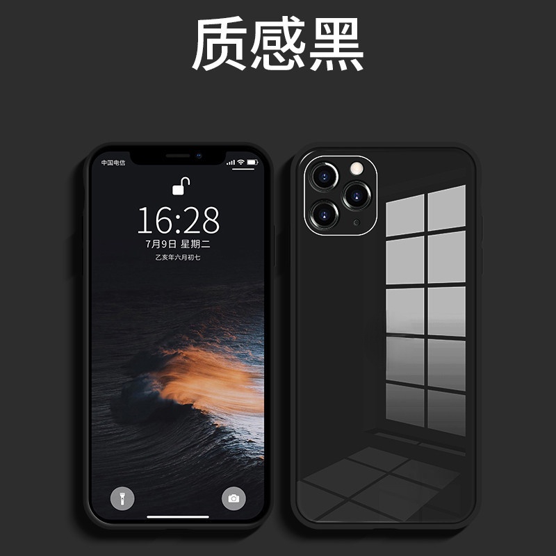 Ốp Điện Thoại Silicon Dẻo Mặt Kính Cho Iphone 13 Pro Max 11 12 13 Pro se2 7 8 XR X XS