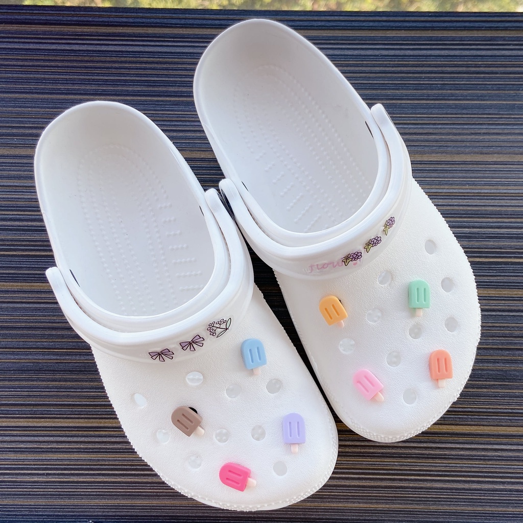 Phụ Kiện Hạt Charm croc Quyến Rũ Cá Tính # Loạt Kem Mùa Hè