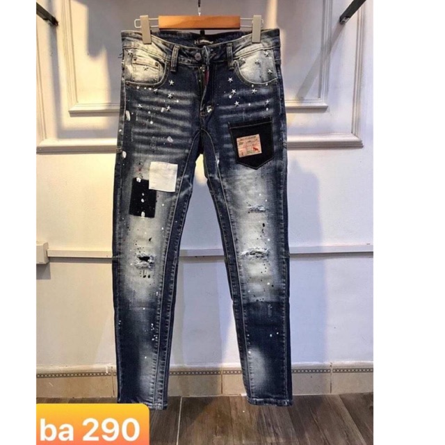 SALE 10.10 . 🔥 QUẦN JEAN BIKERR NAM ĐÍNH NGÔI SAO VẢY SƠN HÀNG QUẢNG CHÂU CAO CẤP 🌺 . . . ⇼ new * : new