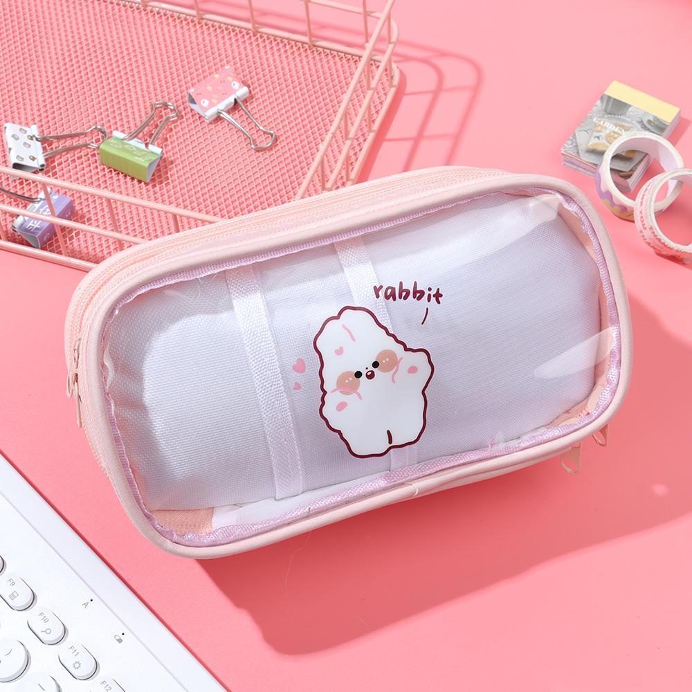 Túi Đựng Bút Màu Trơn Kích Thước Lớn Trong Suốt LAYOR1