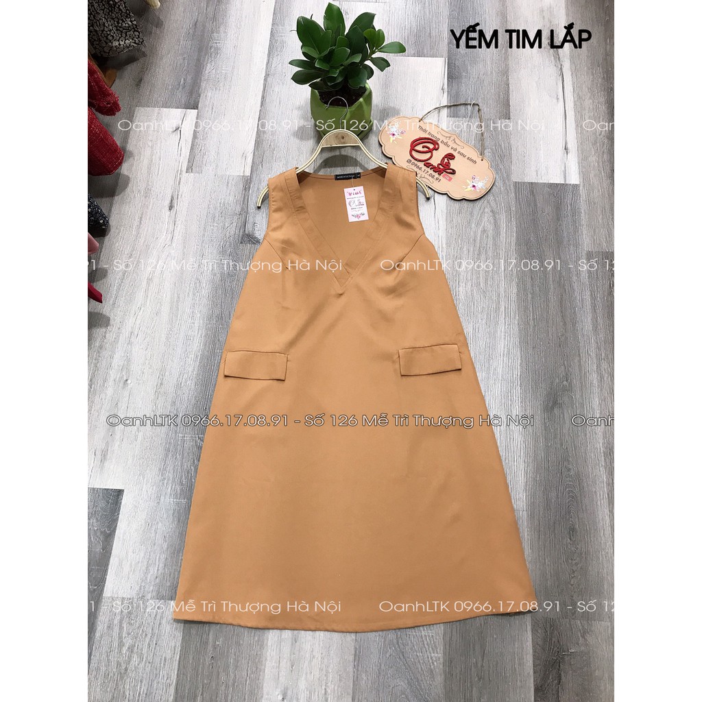 [ Hàng có sẵn] Yếm Bầu Công Sở Cổ Tim Có Túi Thoải Mái Tới Sinh | BigBuy360 - bigbuy360.vn