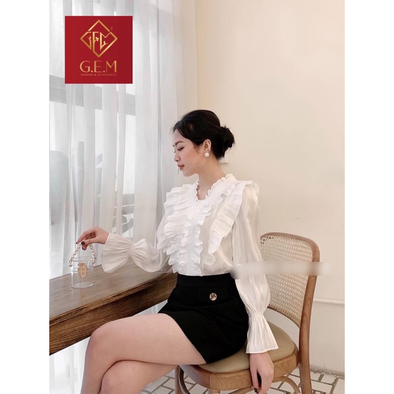 [BÁN BUÔN&LẺ] Áo kiểu nữ GEM07 - đi chơi hay công sở đều được - dễ phối chân váy hoặc quần tây hợp thời trang - GEM.VN