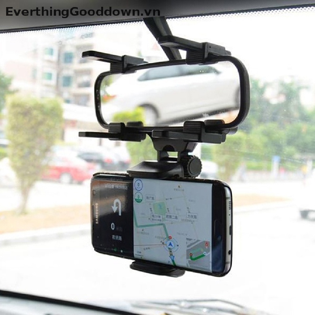 Everthinggooddown Giá Đỡ Điện Thoại / Thiết Bị Định Vị GPS Gắn Kính Chiếu Hậu Xe Hơi