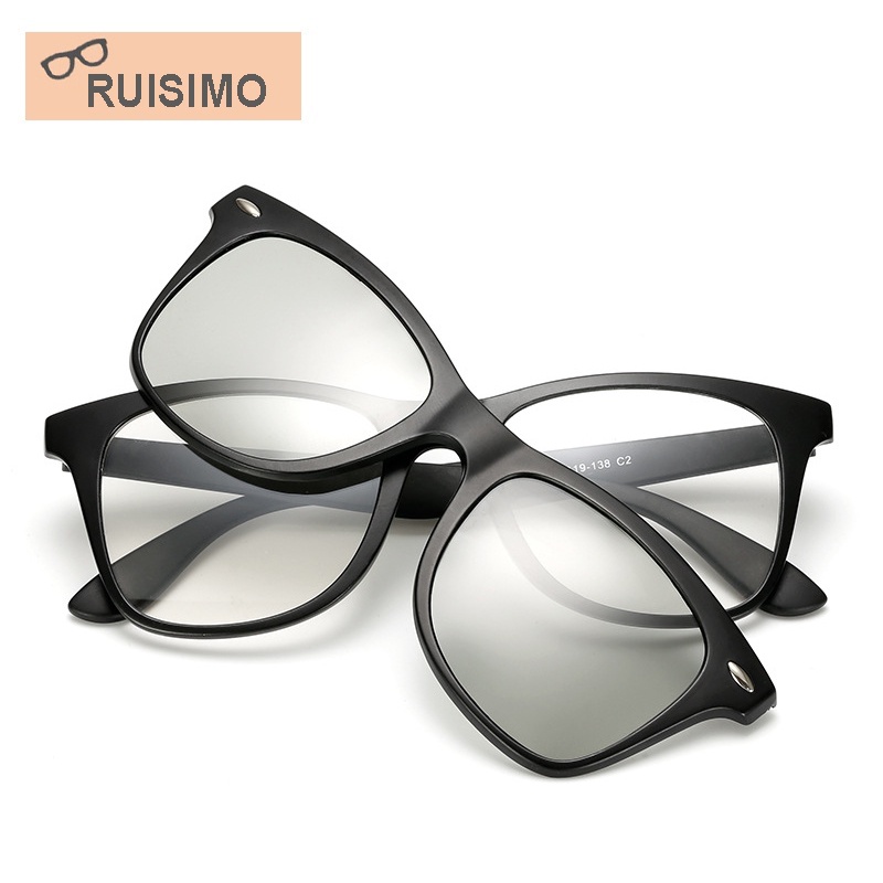 RUISIMO Kính Mát Phân Cực Nam Châm Thời Trang Cho Nam Nữ 2208