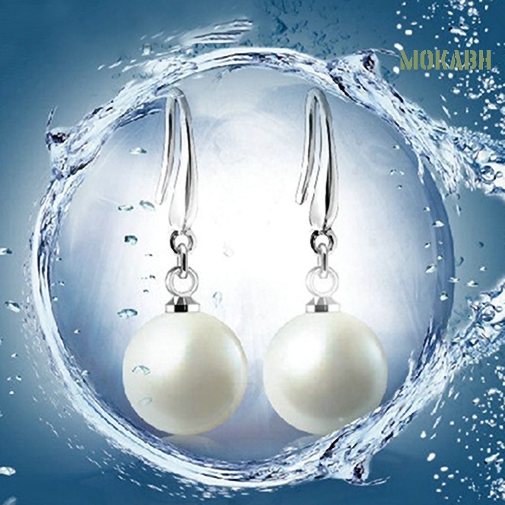 Bông Tai Dáng Dài Đính Ngọc Trai Nhân Tạo Thanh Lịch Thời Trang