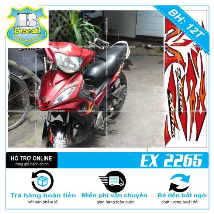( Quí khách vui lòng mang ra tiệm cho thợ dán ) Tem EX 2007 LỬA ZIN [Bi Decal]