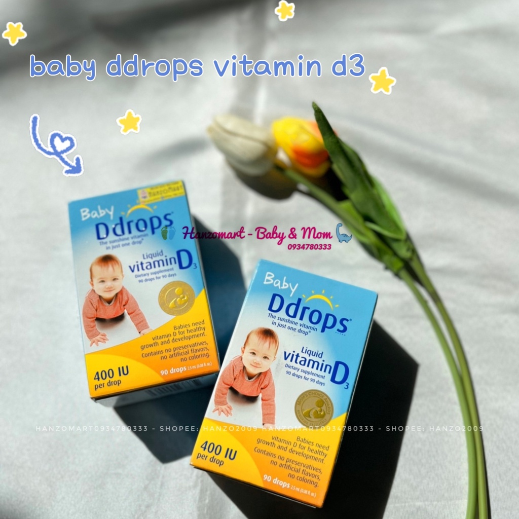 Vitamin D3 Drops Ddrops Mỹ