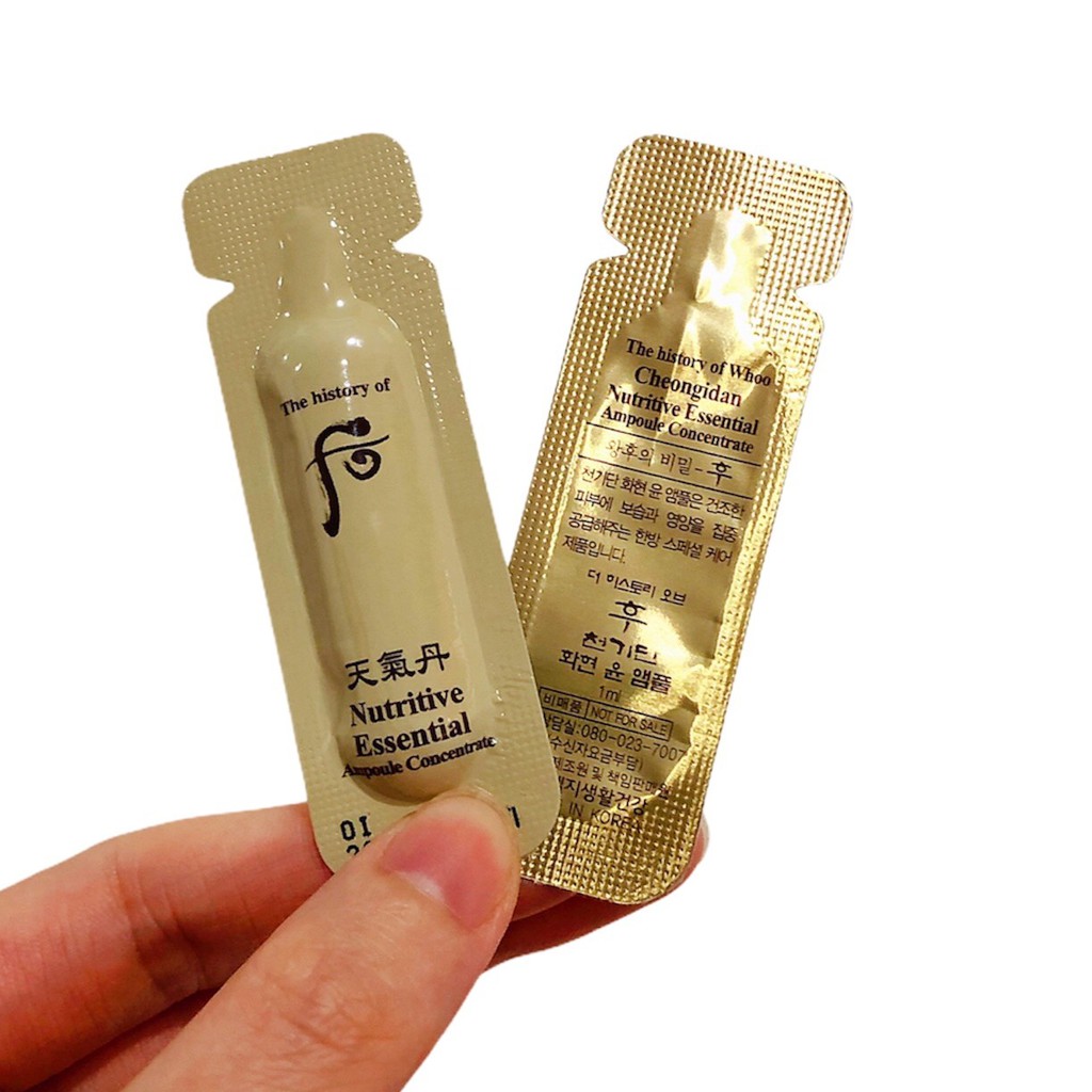 Gói tinh chất sâm núi dưỡng ẩm, hồng nhuận, chống lão hoá Whoo Nutritive Esential Ampoule Concentrate
