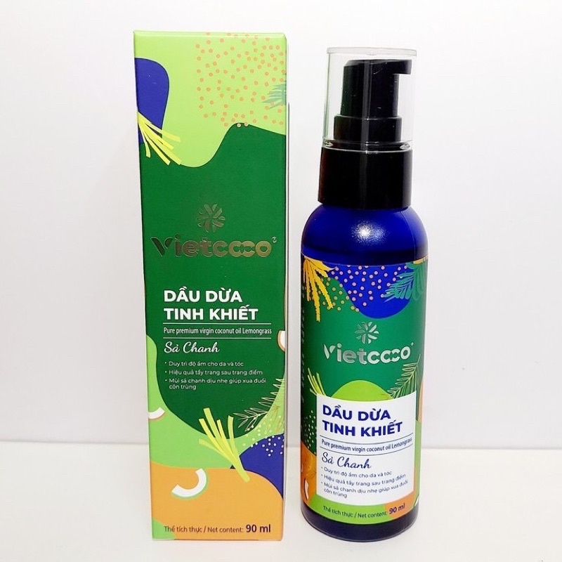 Dầu dừa tinh khiết Organic dạng xịt 130ml, 250 ml, sả chanh 90ml,hoa nhài 90ml