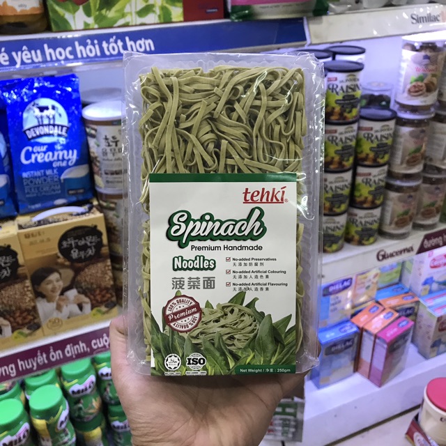 [BINA] Mì Tehki Rau Bina Bó Xôi Malaysia Spinach 250g Ăn Chay Ăn Kiêng Giảm Cân Tuyệt Vời