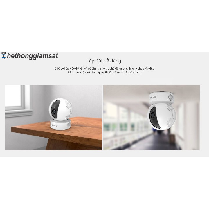 [Mã 273ELHA100K0 hoàn 7% đơn 500K] Camera EZVIZ C6CN (C6N) CS-CV246 1080p và 720p - Hàng Chính Hãng, Bảo Hành 24 Tháng