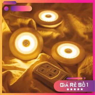 Bộ 3 Đèn LED Dán Tường Mini Thông Minh MURO Longer Light có chức năng hẹn giờ và Remote Điều Khiển Từ Xa