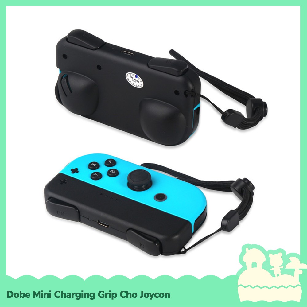 [Sẵn VN - NowShip] Dobe Phụ Kiện Sạc Mini Charging Grip Để Gắn Joycon Kèm Dây Đeo Cố Định Cho Máy Game Nintendo Switch N