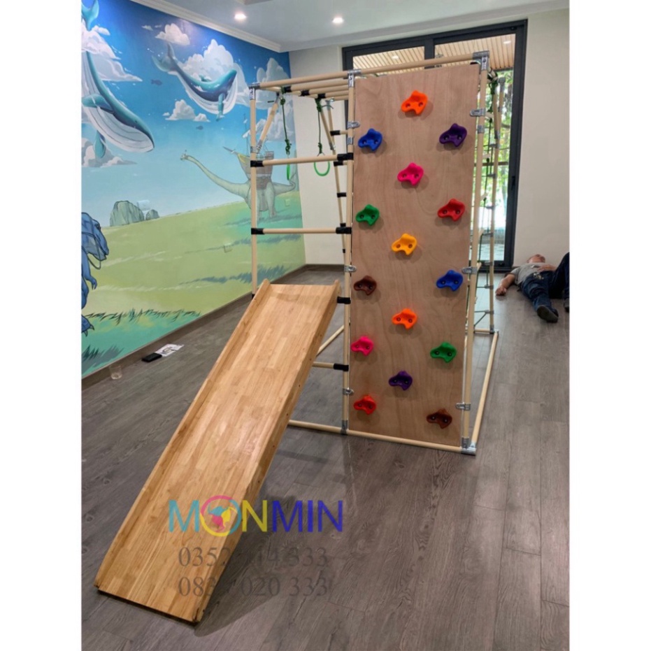 Xà đu đa năng Satech - Khung vận động cho bé - Hình hộp thang cân - Bộ cao 1.3m: Trò chơi 1 3 4 5 6 7 16