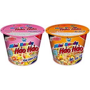 [COMBO] Mì ly Hảo Hảo mini candy Tôm Chua Cay 47g và Bò Sa Tế 53g | ĂN LIỀN CHỈ SAU 3 PHÚT
