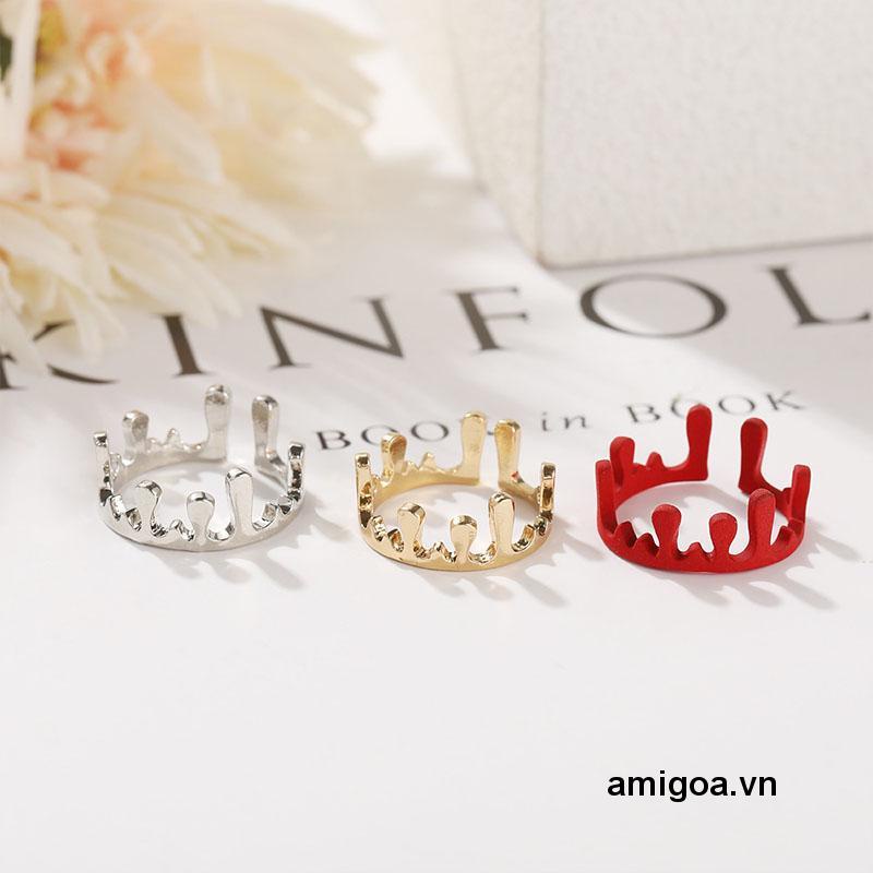Nhẫn Hình Vương Miện Phong Cách Thời Trang Đơn Giản 2021 Dành Cho Nam