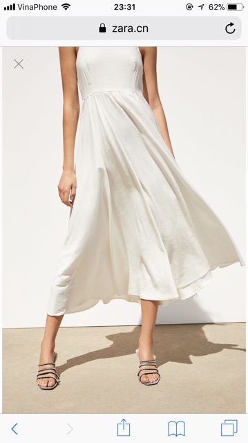 VÁY TRẮNG TIỂU THƯ ZARA AUTH SĂN SALE