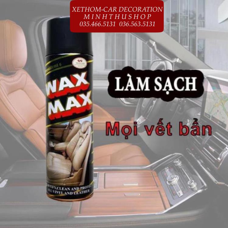 Xịt Bóng Đồ Da - Nội Thất Ô Tô Wax Max 100% nhập khẩu từ Thái Lan