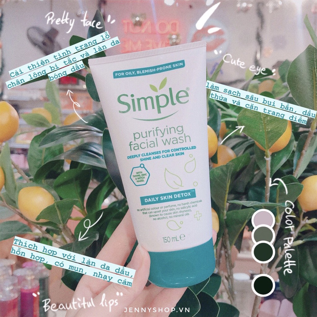 DÒNG SỮA RỬA MẶT SIMPLE 150ML