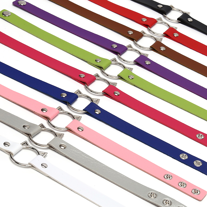 Vòng Cổ Choker Mặt Hình Mèo Khoét Rỗng Có Thể Điều Chỉnh Thời Trang Quyến Rũ Cho Nữ