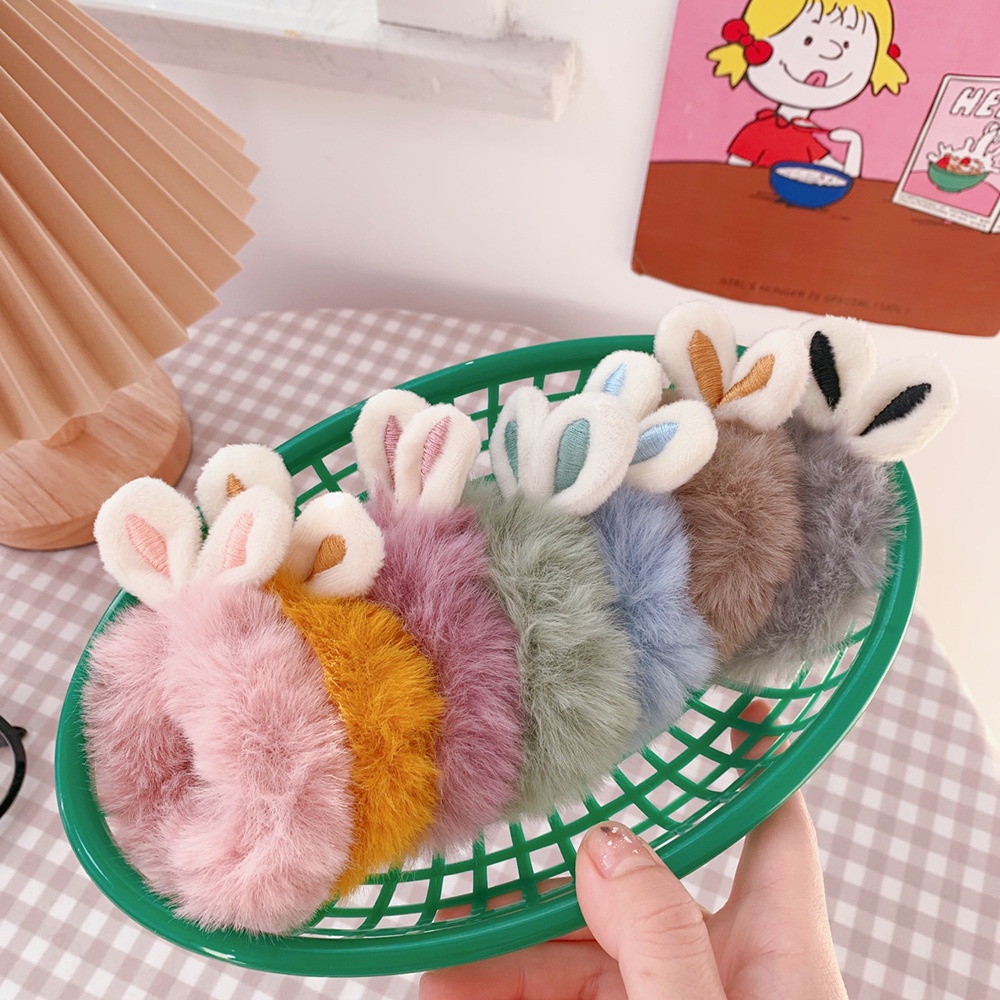Cột tóc tai thỏ lông mềm dễ thương xinh xắn Unnie CT002