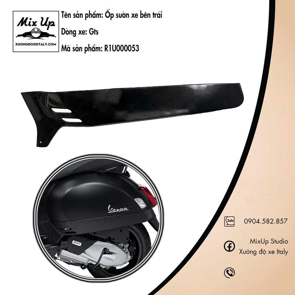 ỐP SƯỜN XE VESPA GTS BẢN MỘC