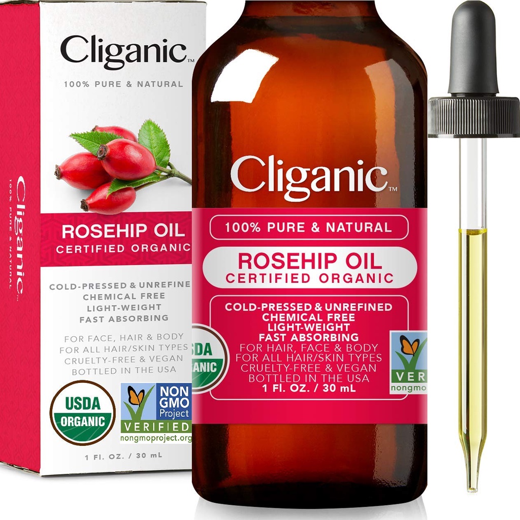 Bill US - Tinh dầu nụ tầm xuân Cliganic Rosehip Seed Oil 30ml
