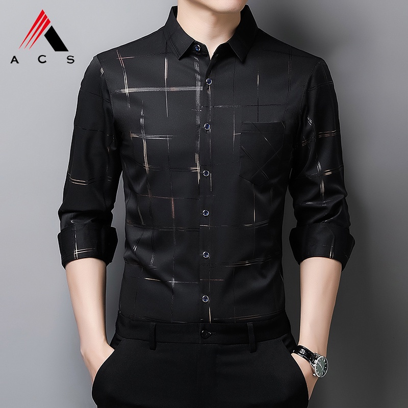 Hàng mới về Áo sơ mi tay dài trang trọng phong cách mới cho nam