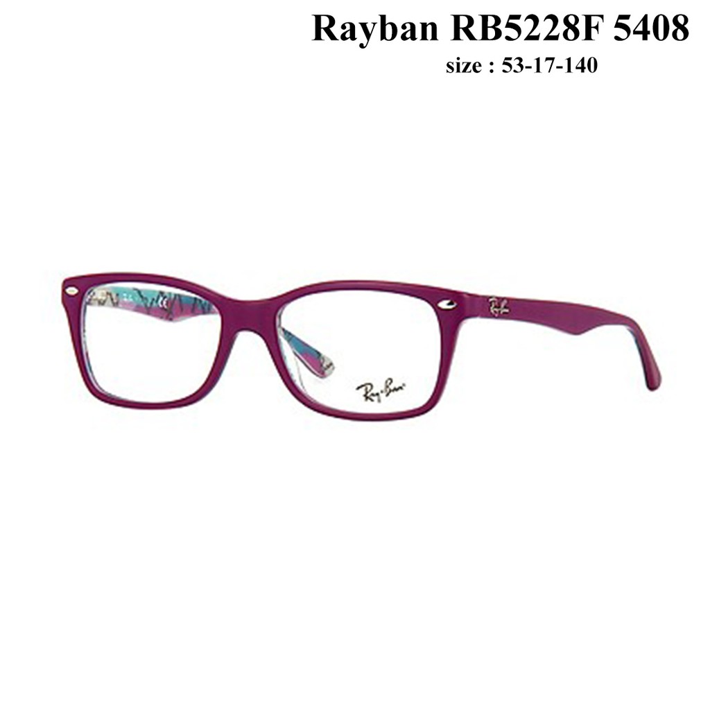 RB5228F 5408-Gọng kính nam nữ thời trang Rayban chính hãng, thiết kế dễ đeo bảo vệ mắt