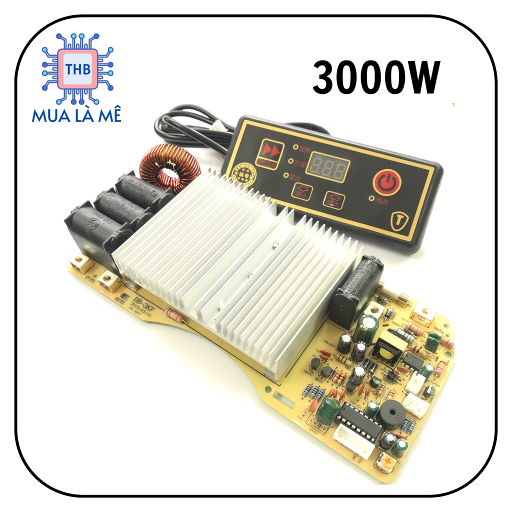 Bo mạch bếp từ phím bấm 3000W cao cấp DB-3KF.
