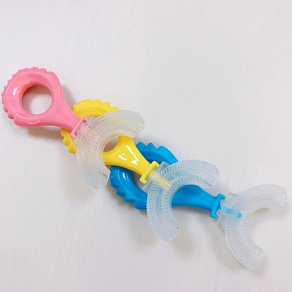 [Hàng mới về] Bàn chải đánh răng trắng toàn diện hình chữ u cho trẻ em